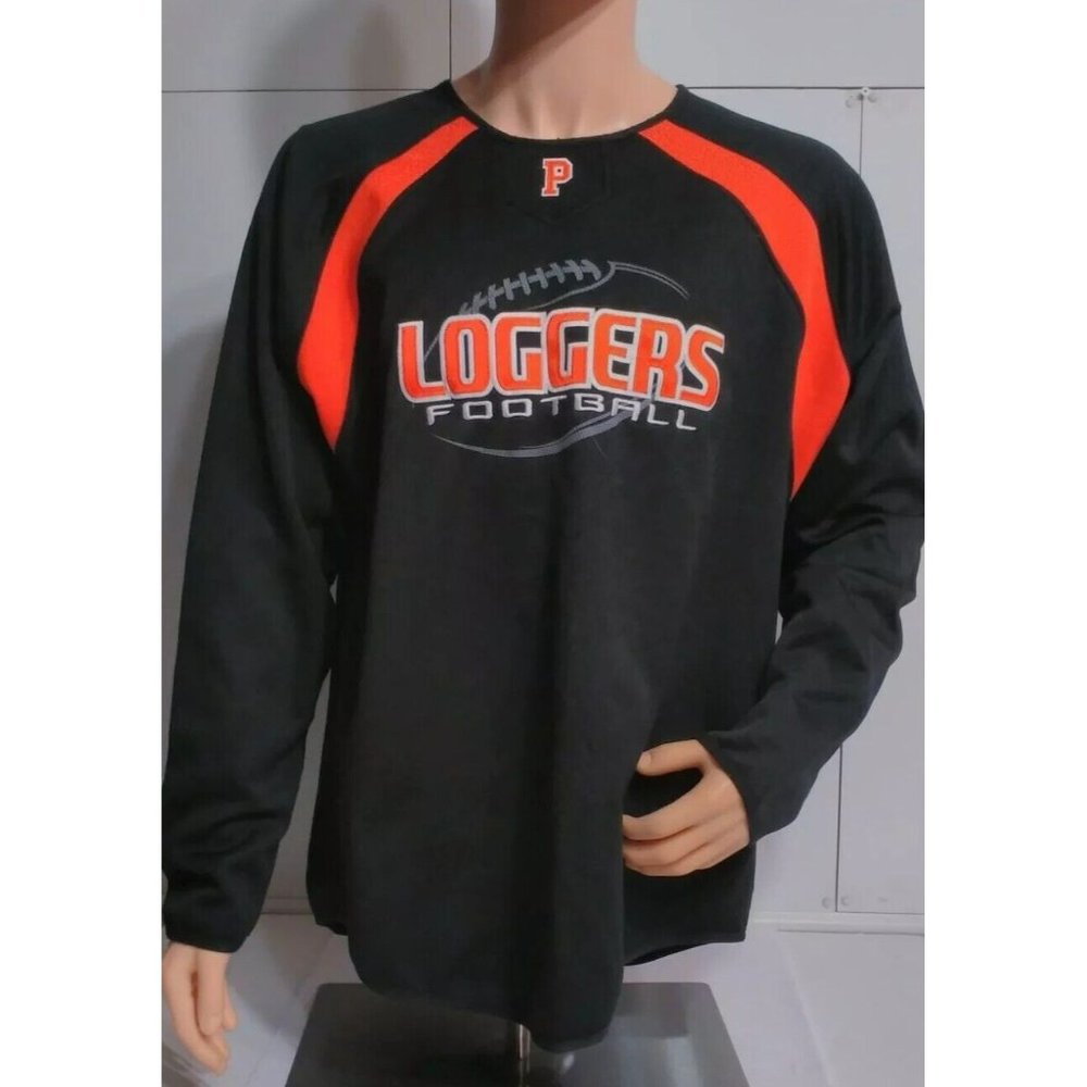 Xgrain Sportswear Black And Orange Loggers Football Sz 2X Pullover Sweatshirt